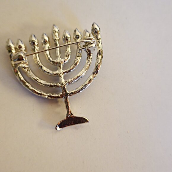 NEW  Menorah Hanukah  Brooch Pin - Picture 2 of 2